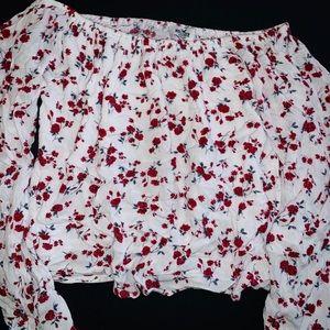 Hollister Off Shoulder Floral Blouse
